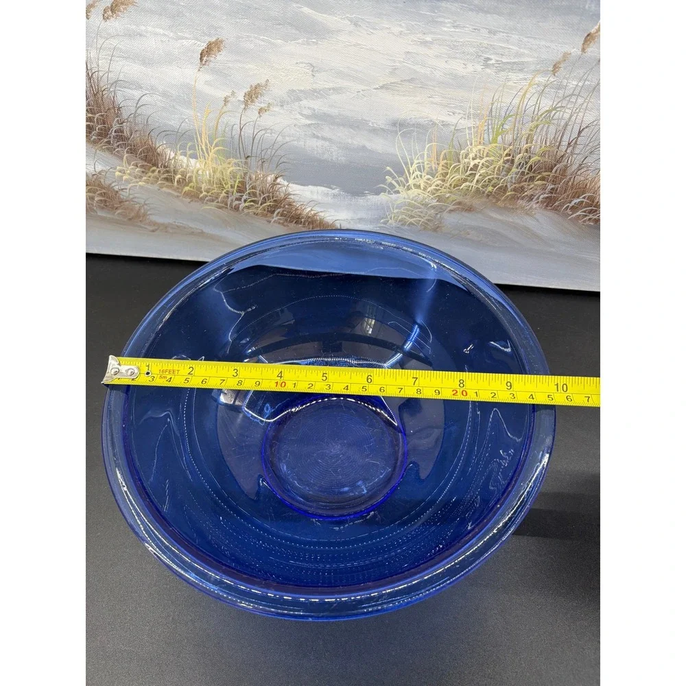 Pyrex 325 Cobalt Blue Glass Mixing Bowl 2.5L Round Serving Bowl Vintage